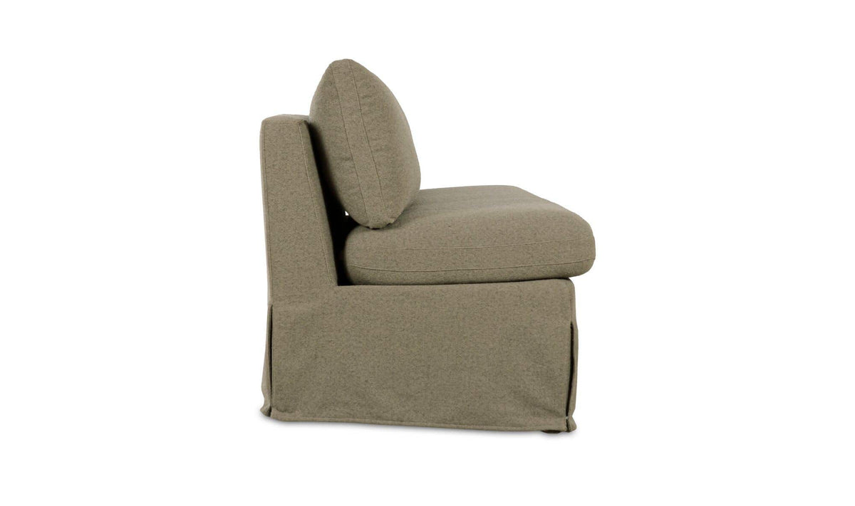 Fable Olive Slipcover Dining Bench - Ornate Home