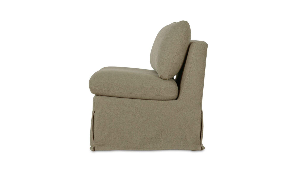 Fable Olive Slipcover Dining Chair and Half - Ornate Home