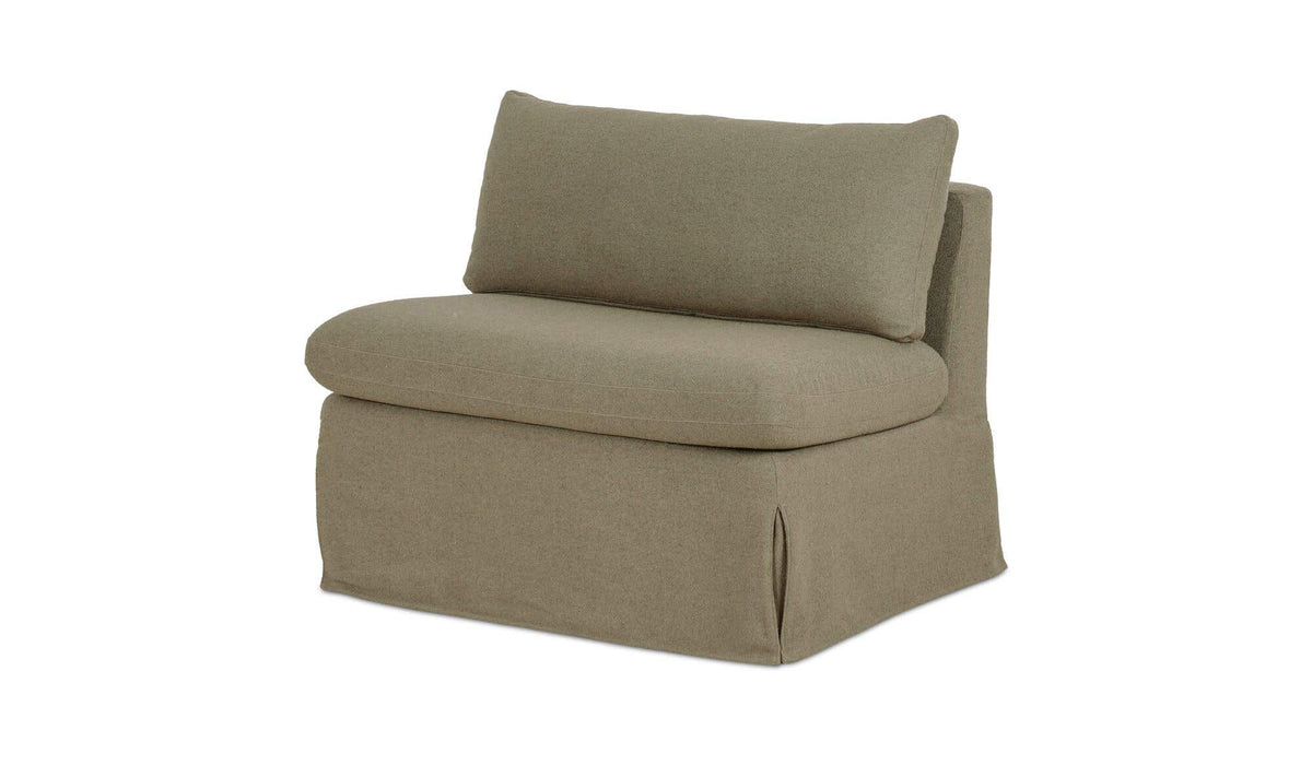 Fable Olive Slipcover Dining Chair and Half - Ornate Home