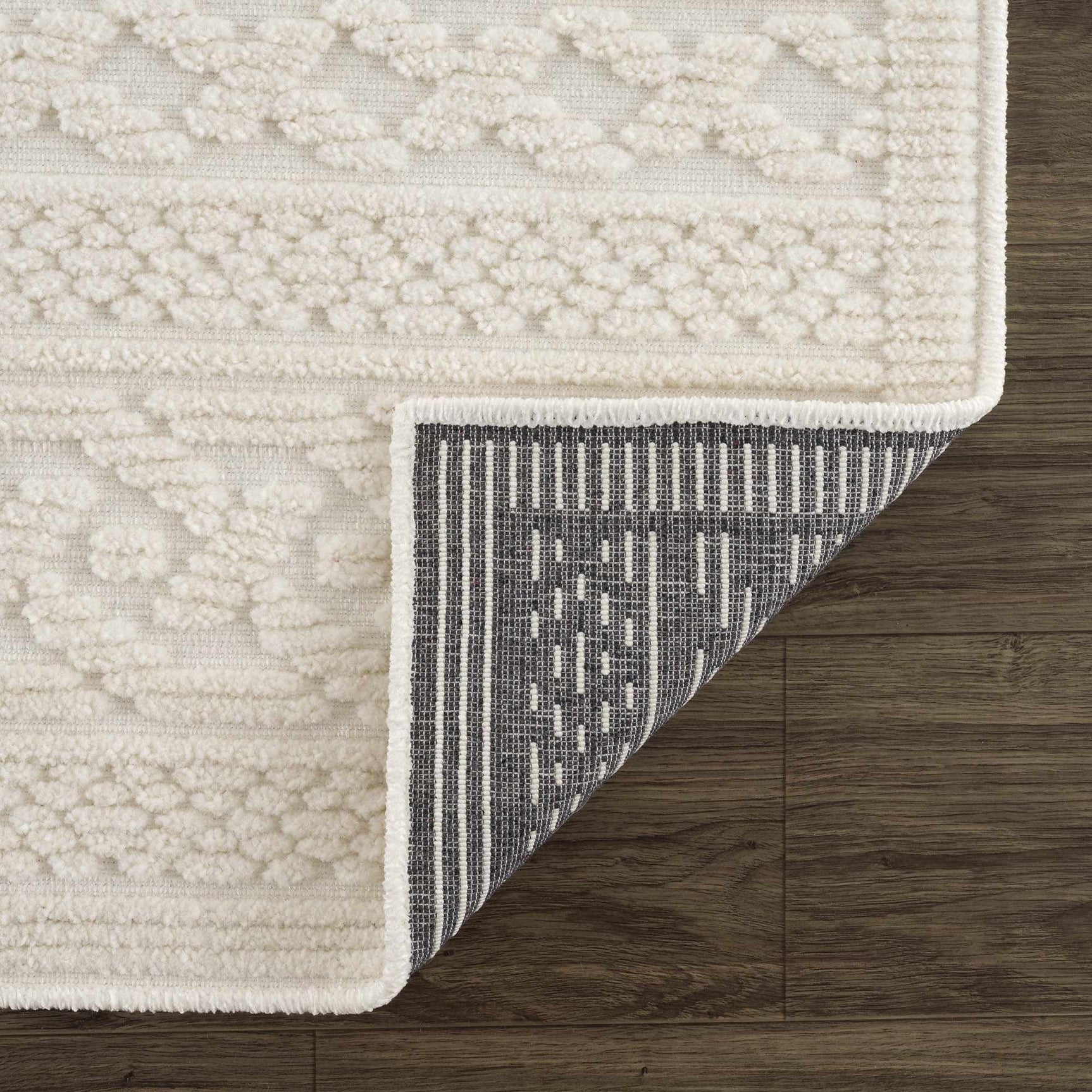 Fadey White 3D Washable Rug - Ornate Home