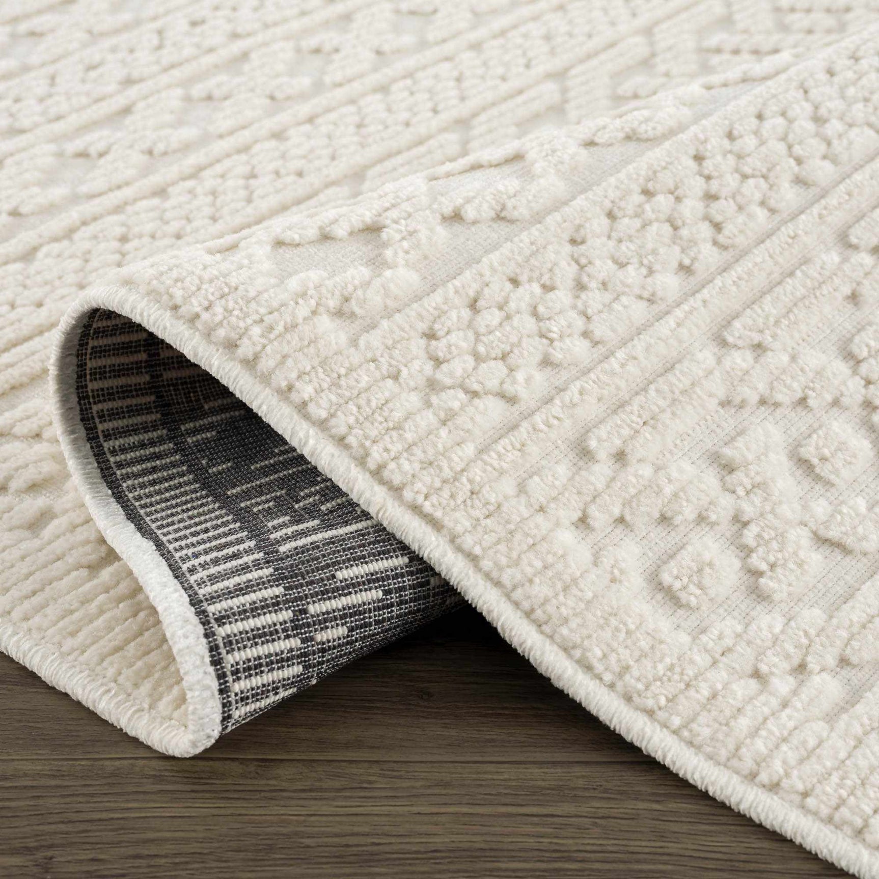 Fadey White 3D Washable Rug - Ornate Home