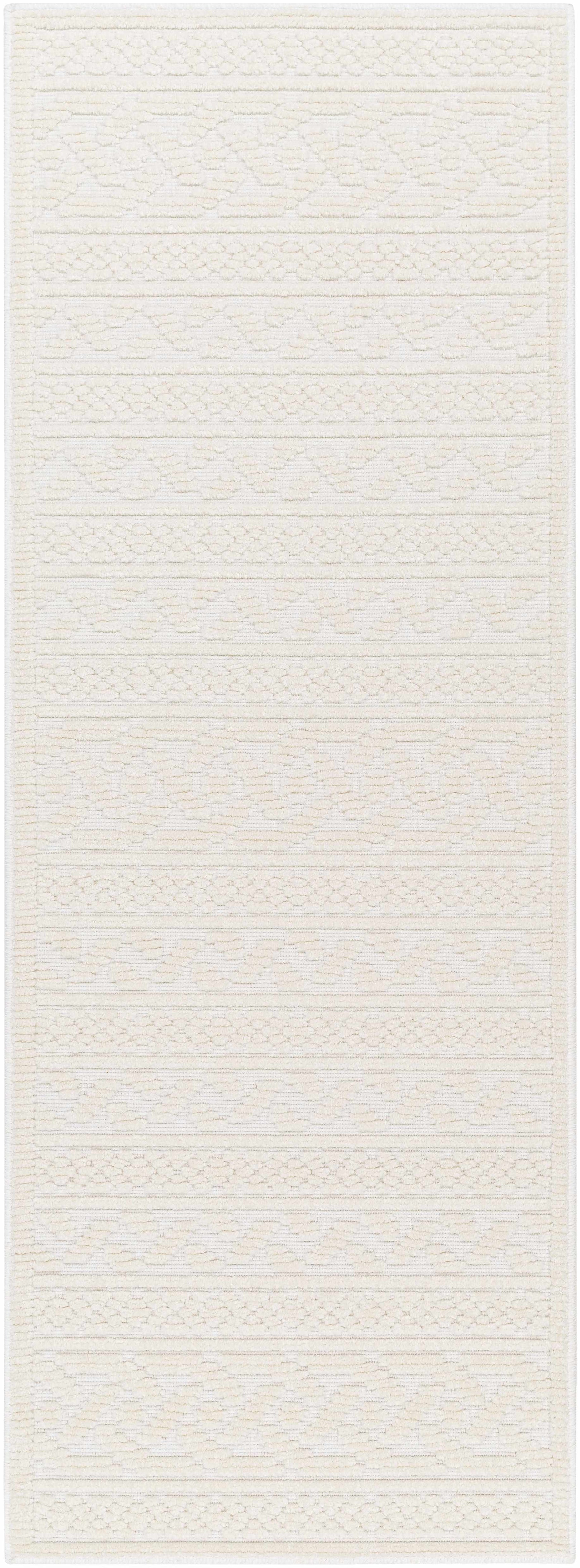 Fadey White 3D Washable Rug - Ornate Home