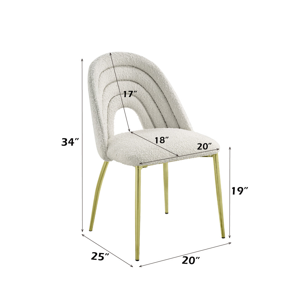 Fadri White Side Chair - Ornate Home