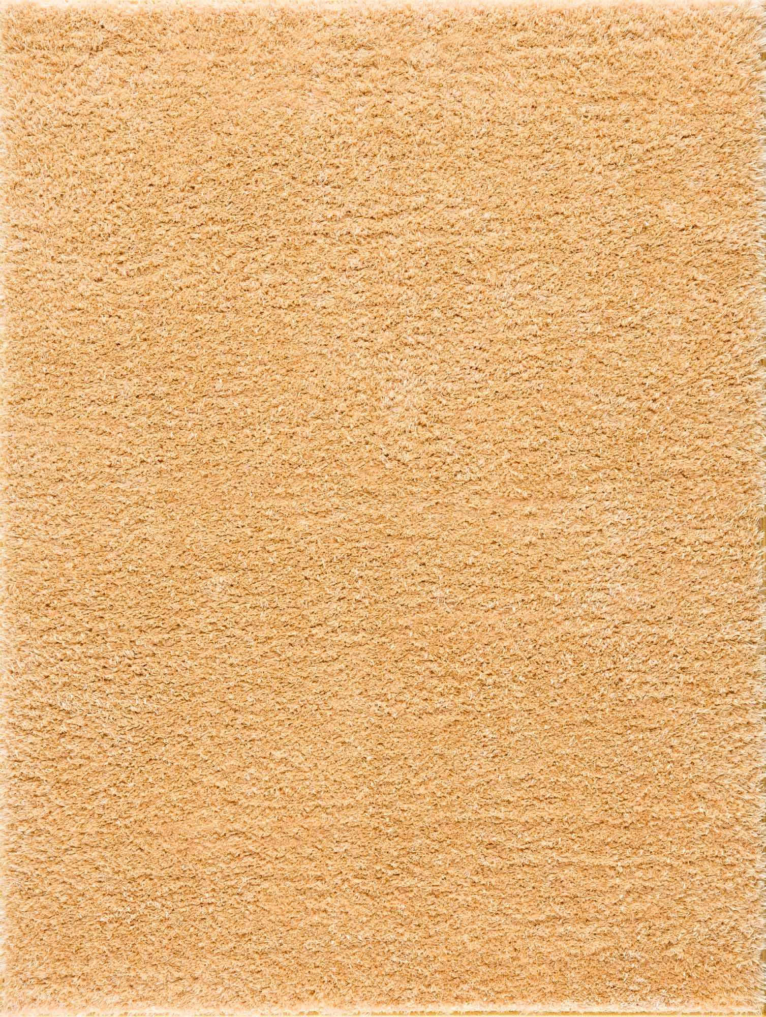 Faina Solid Gold Shag Washable Area Rug - Clearance - Ornate Home