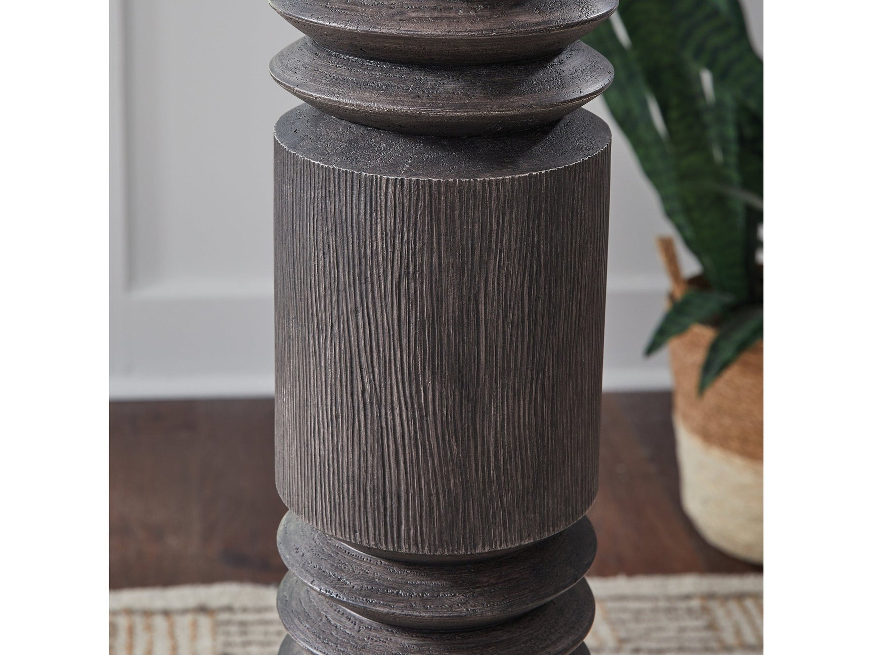 Fainwell Distressed Black Poly Floor Lamp - Ornate Home