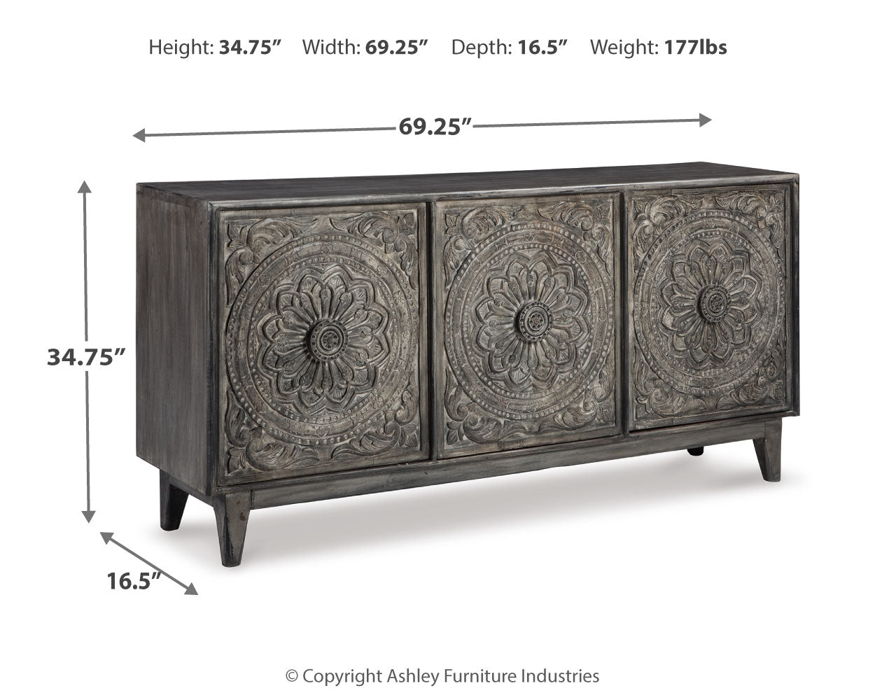 Fair Ridge Dark Brown Accent Cabinet (Online Special Price) - Ornate Home