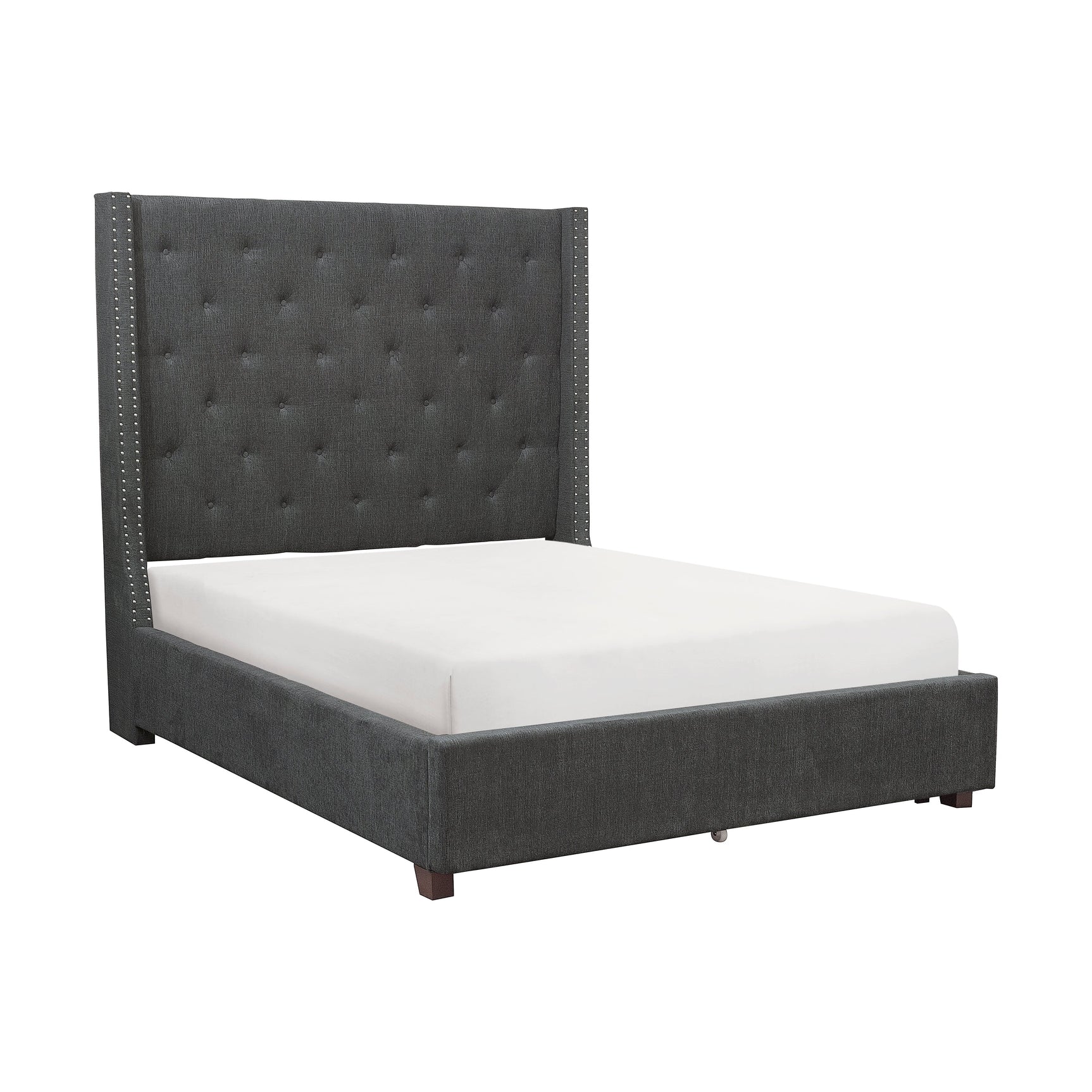 Fairborn Gray California King Platform Bed with Storage Footboard - Ornate Home