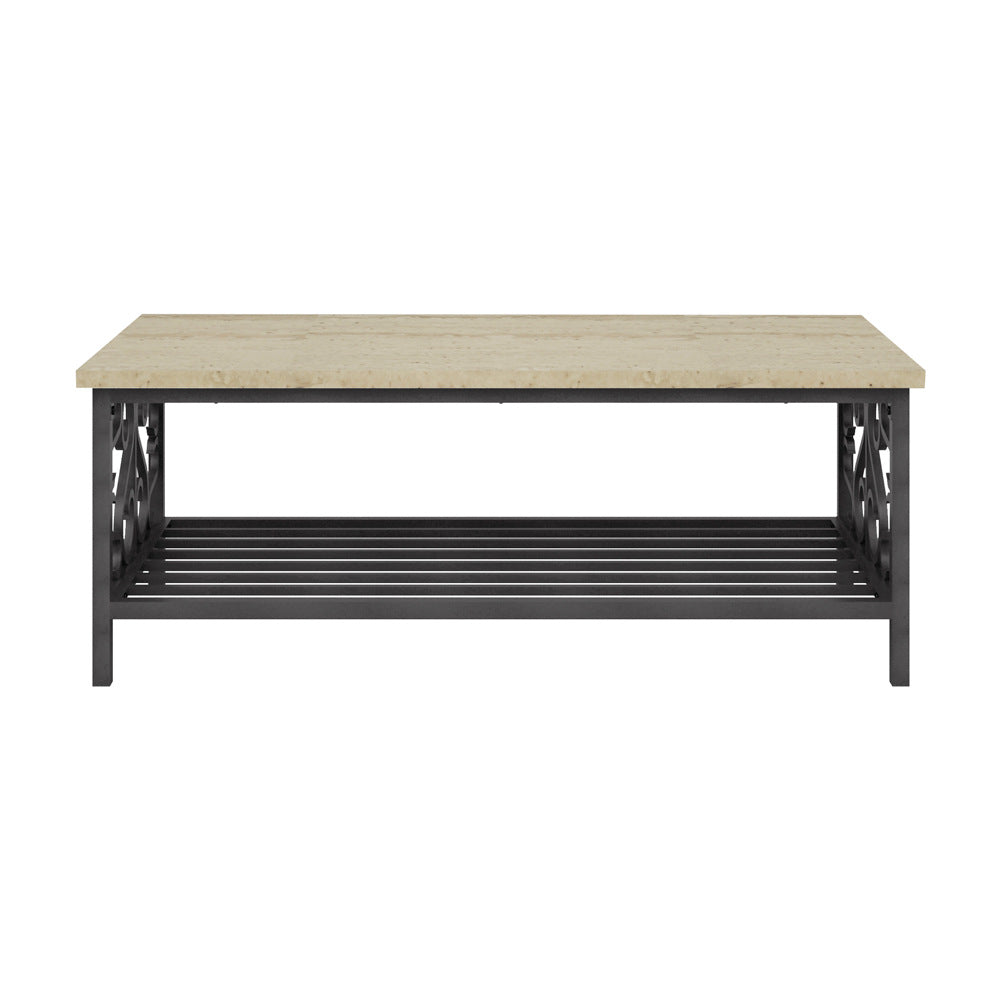 Fairhope Faux Marble/Black 3-Piece Pack Occasional Set - Ornate Home