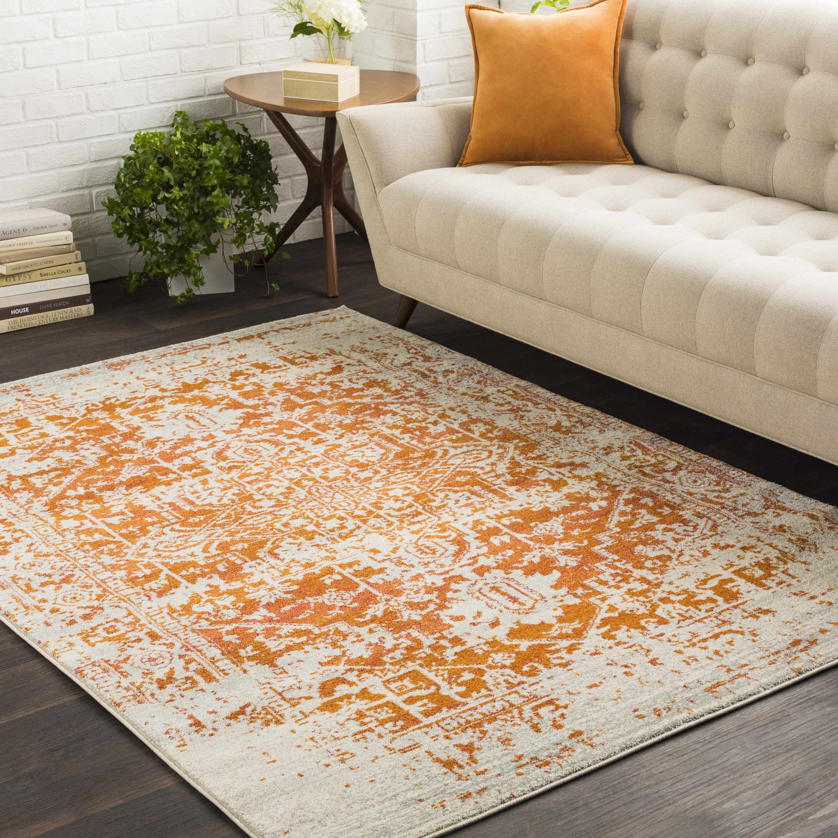 Fairmount Orange Area Rug - Clearance - Ornate Home