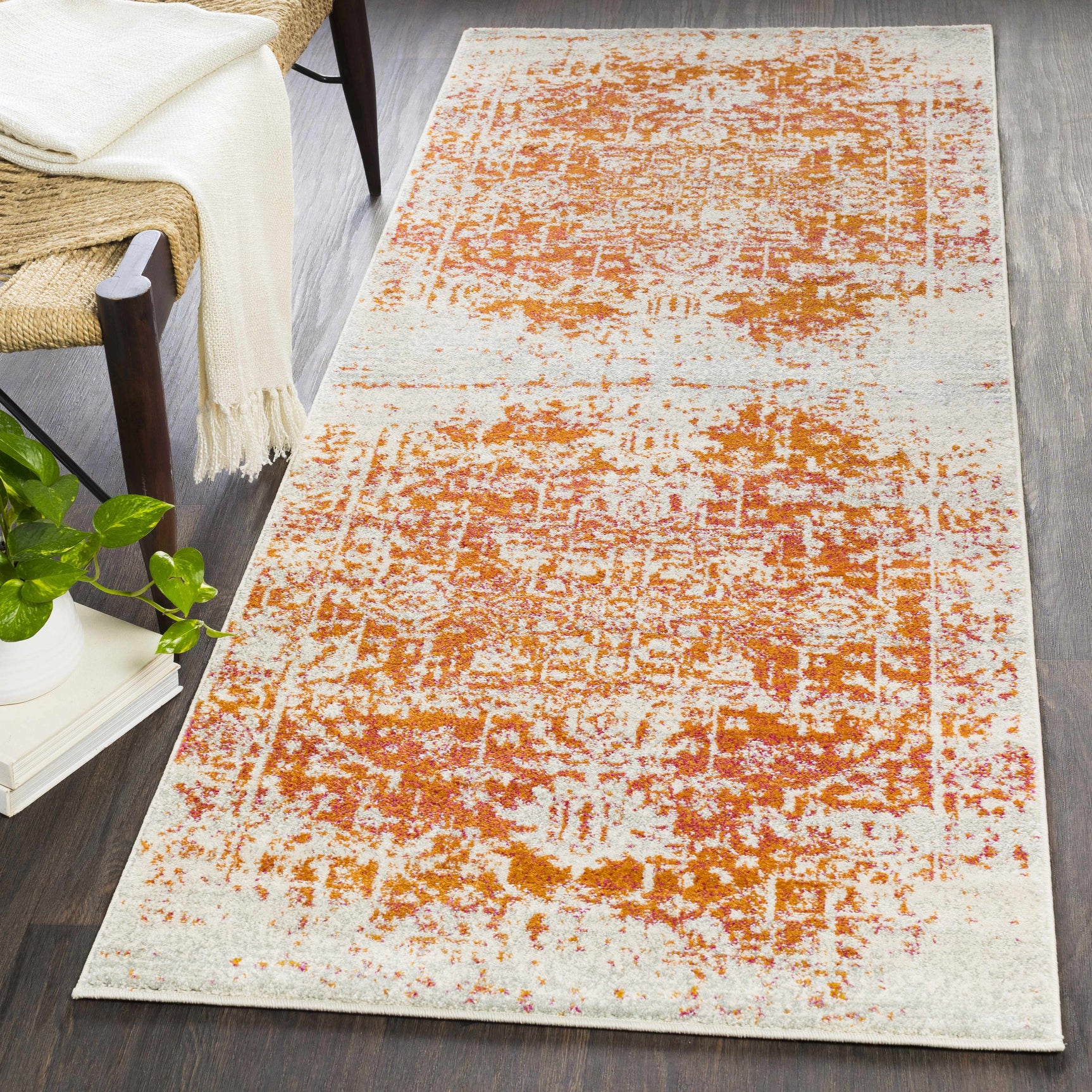 Fairmount Orange Area Rug - Clearance - Ornate Home
