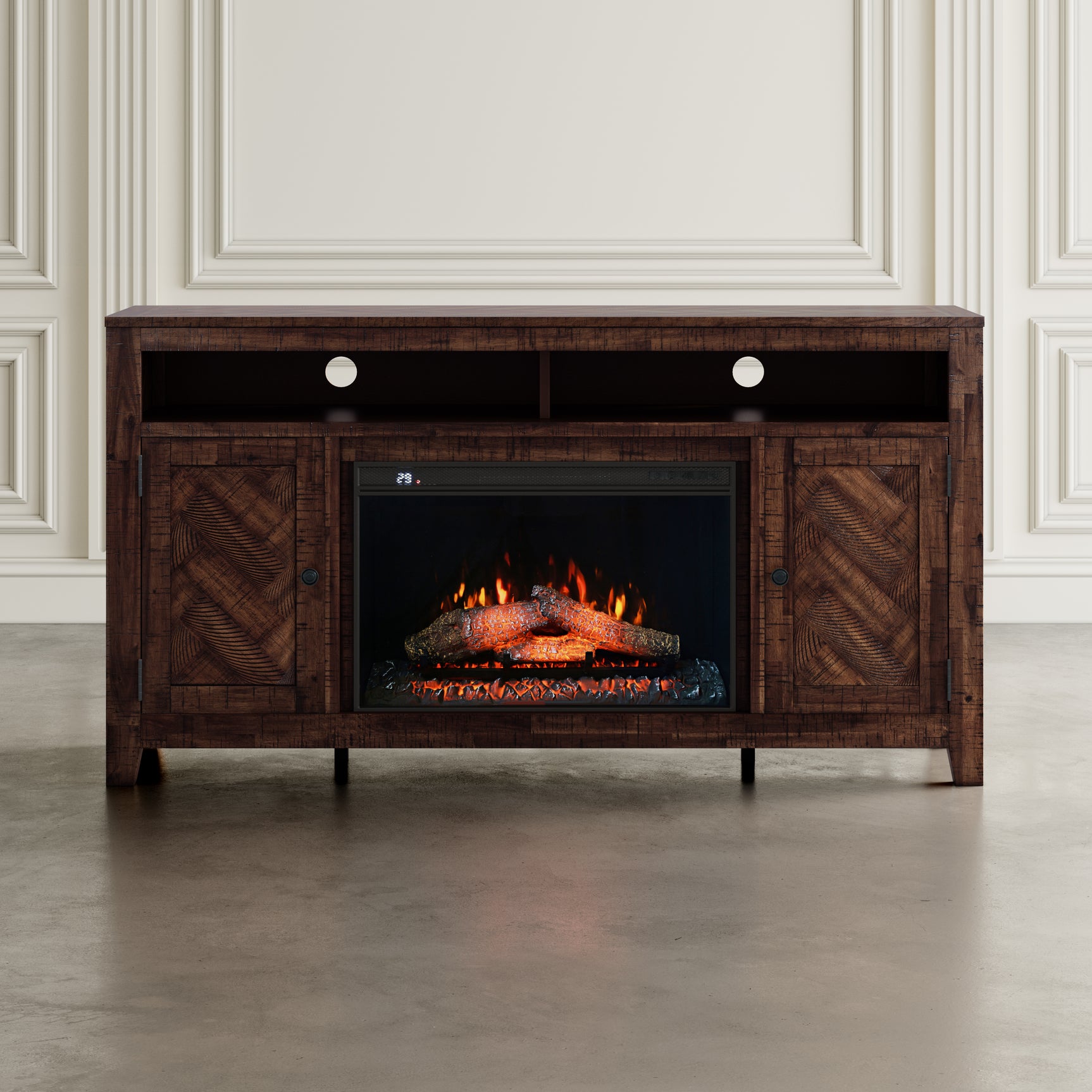 Fairview Oak 60 Fireplace w/ Logset - Ornate Home