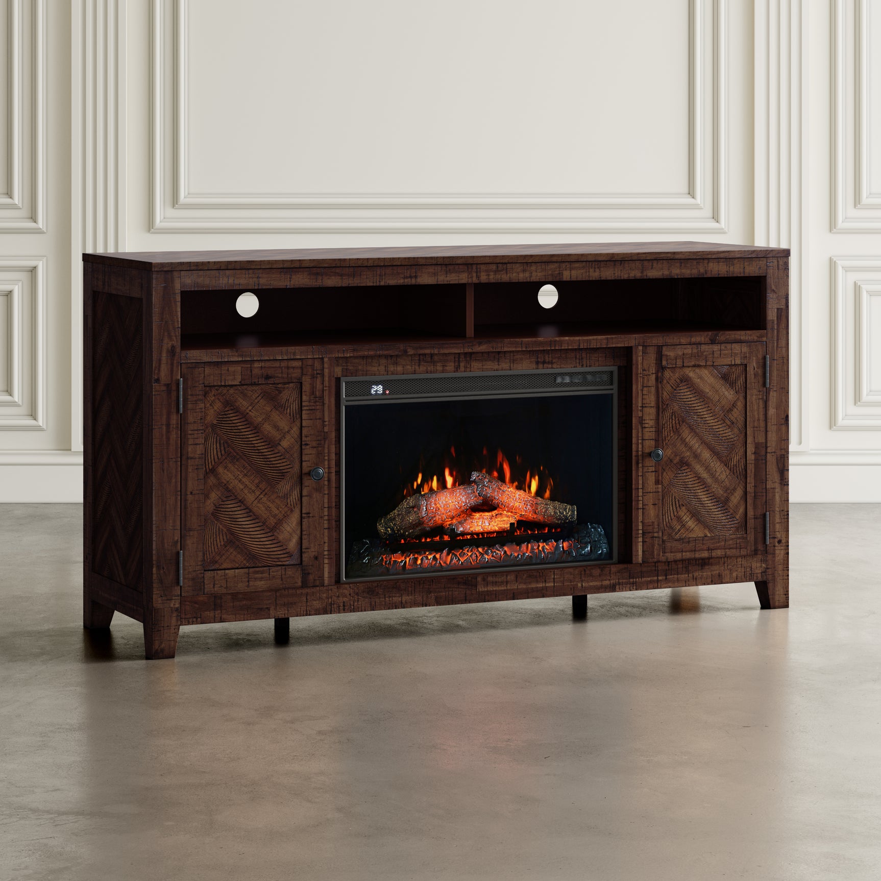 Fairview Oak 60 Fireplace w/ Logset - Ornate Home