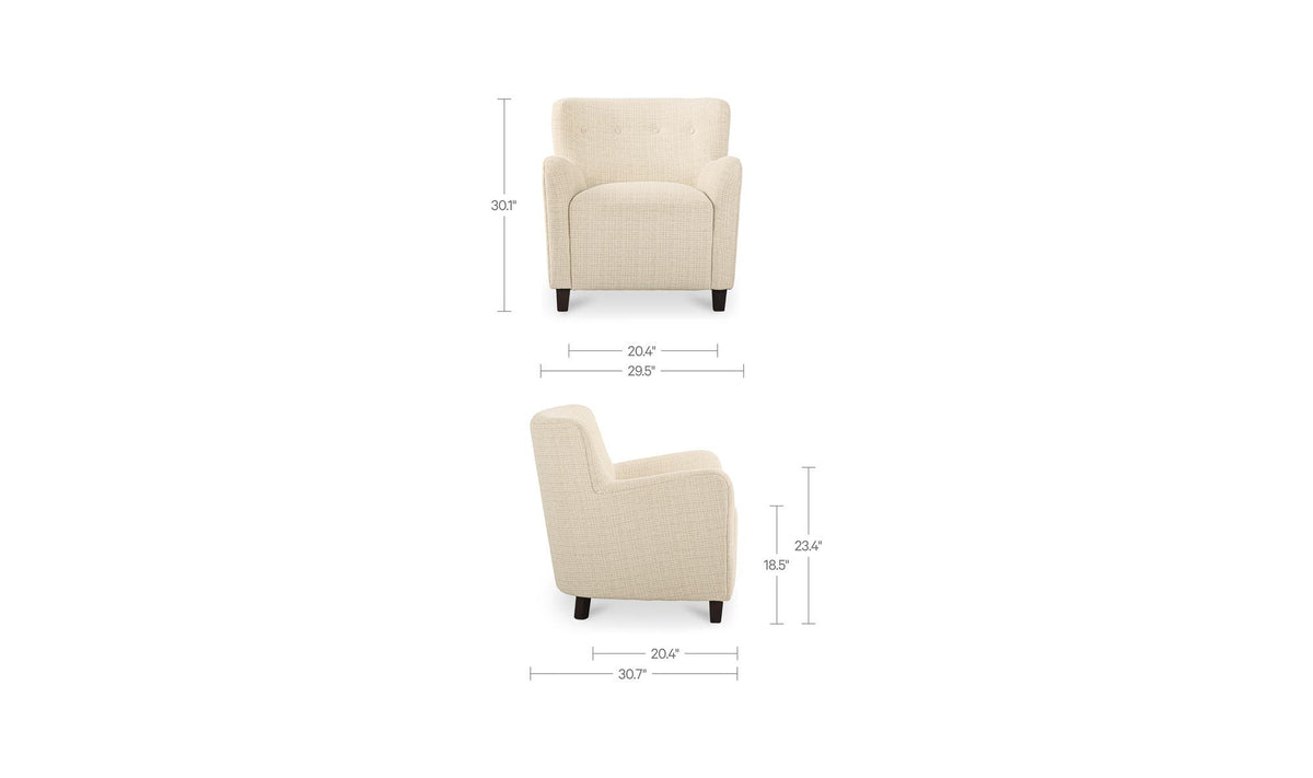Fairview Oat Accent Chair - Ornate Home
