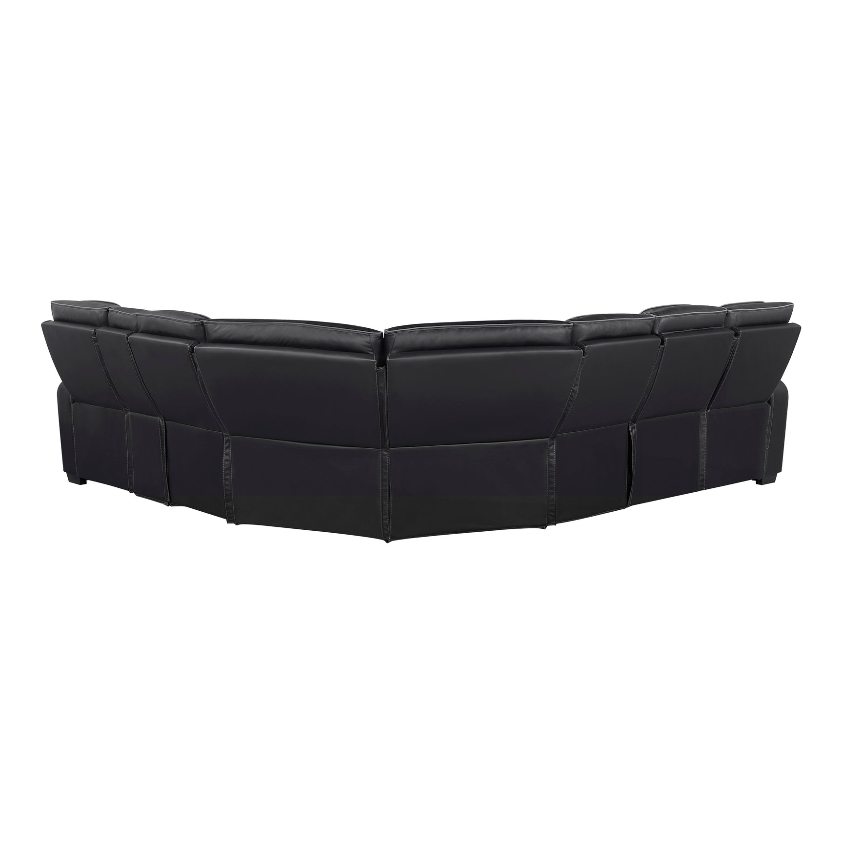 Fairway Black 3-Piece Power Reclining Sectional w/ Console - Ornate Home