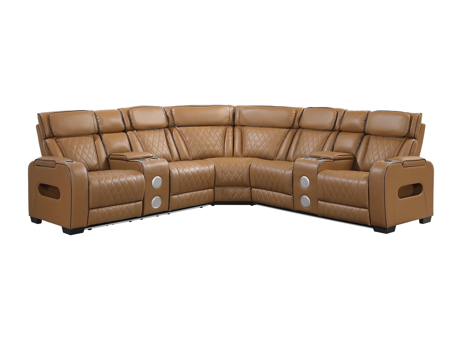 Fairway Brown 3-Pc Power Reclining Sectional - Ornate Home