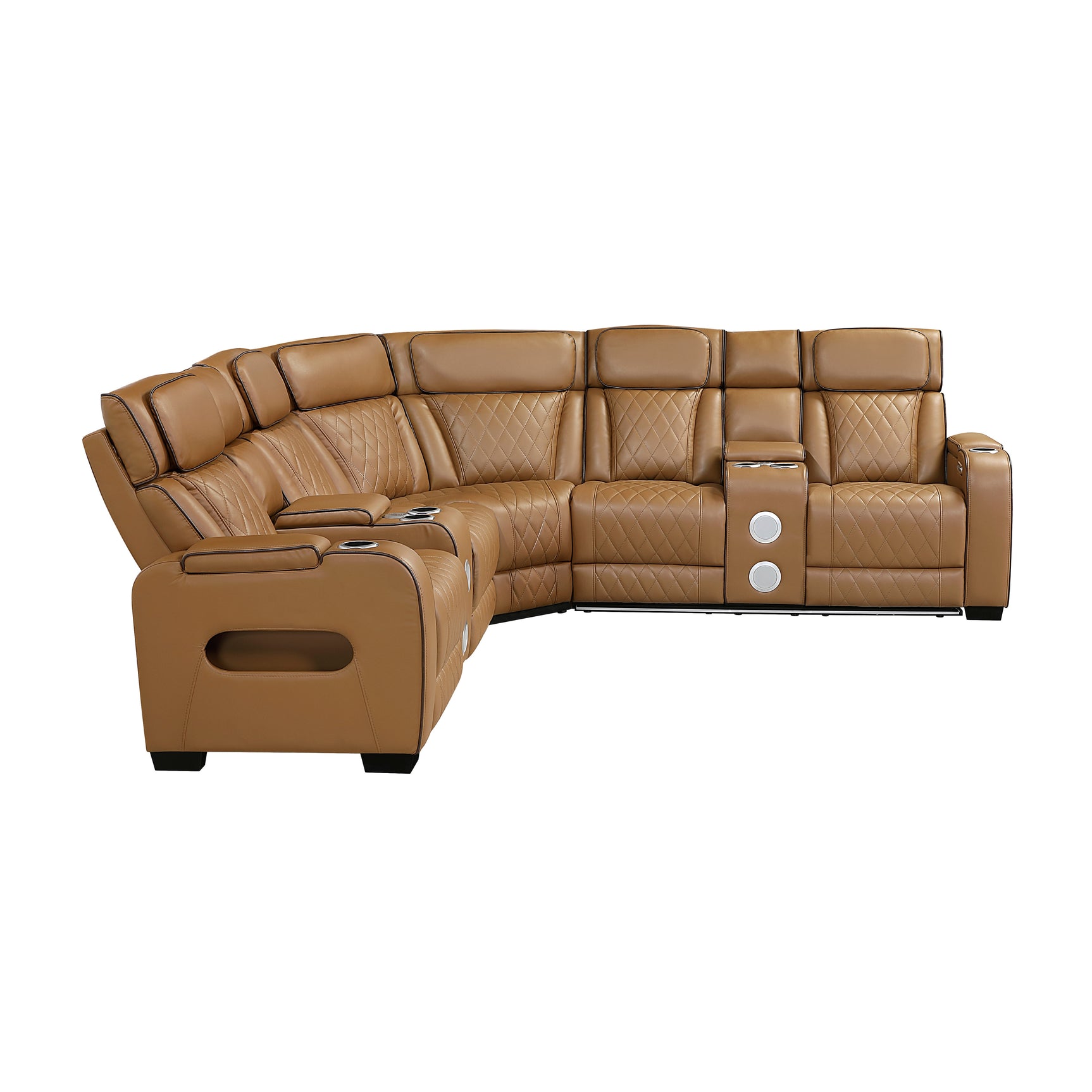 Fairway Brown 3-Pc Power Reclining Sectional - Ornate Home