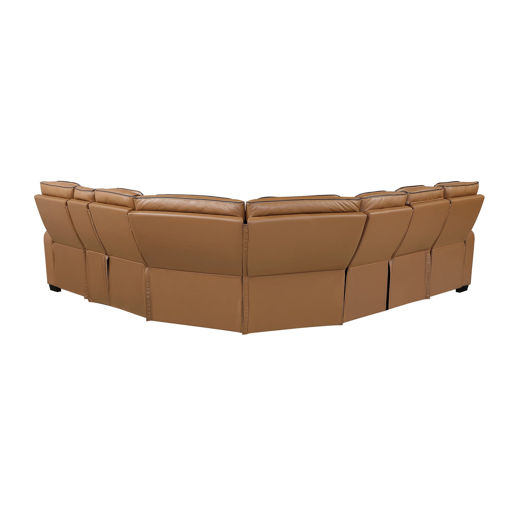 Fairway Brown 3-Piece Power Reclining Sectional w/ Console - Ornate Home