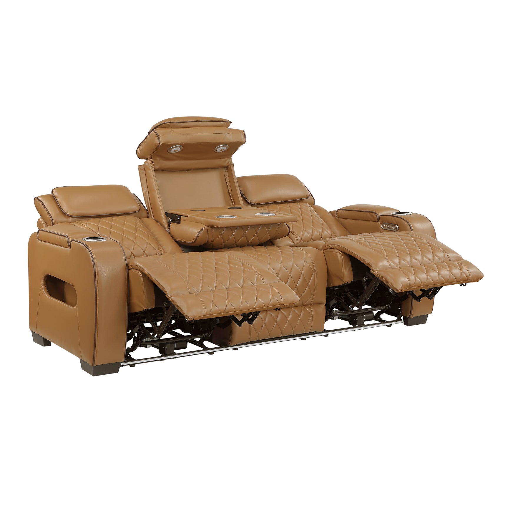 Fairway Brown Power Double Reclining Sofa - Ornate Home