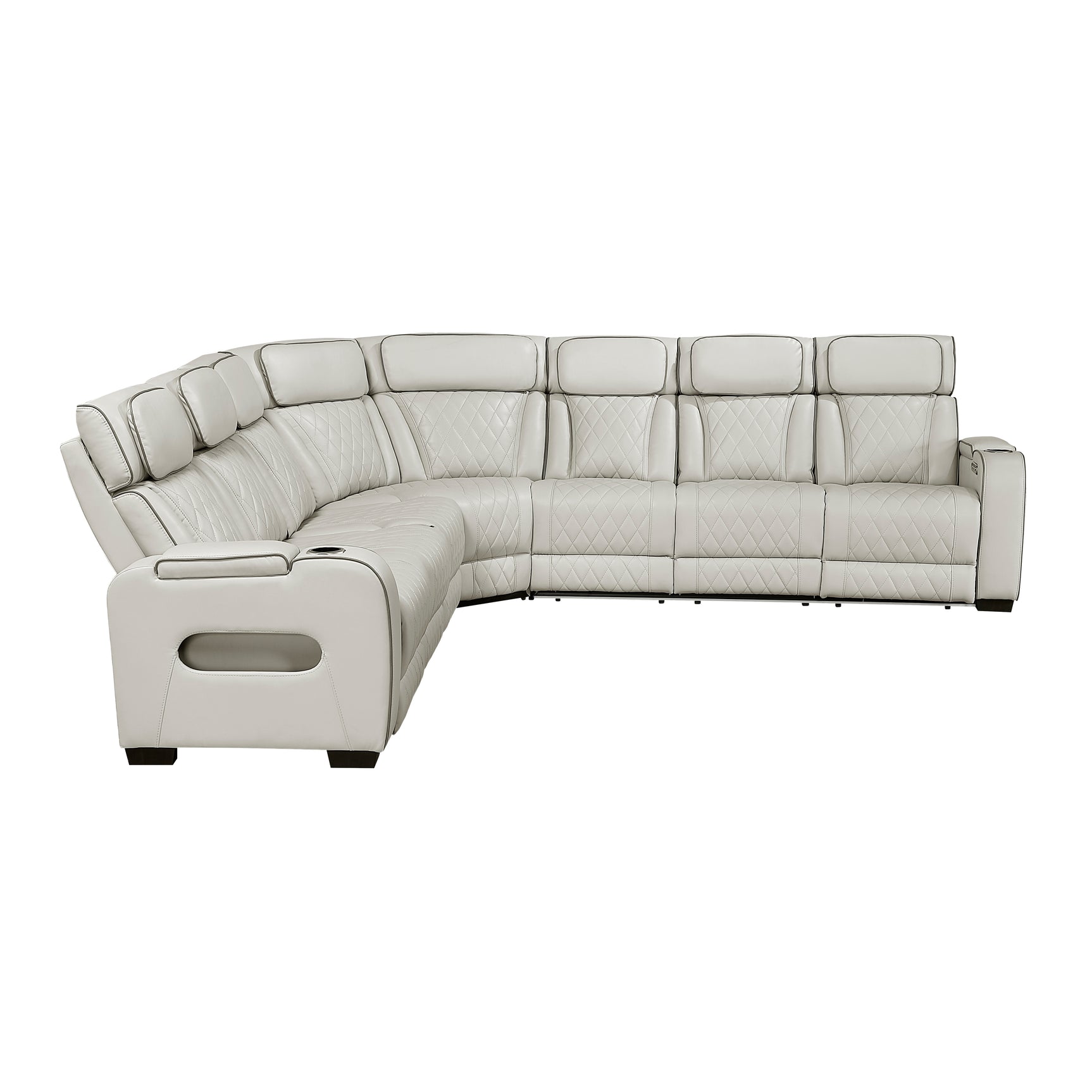 Fairway Taupe 3-Piece Power Reclining Sectional - Ornate Home