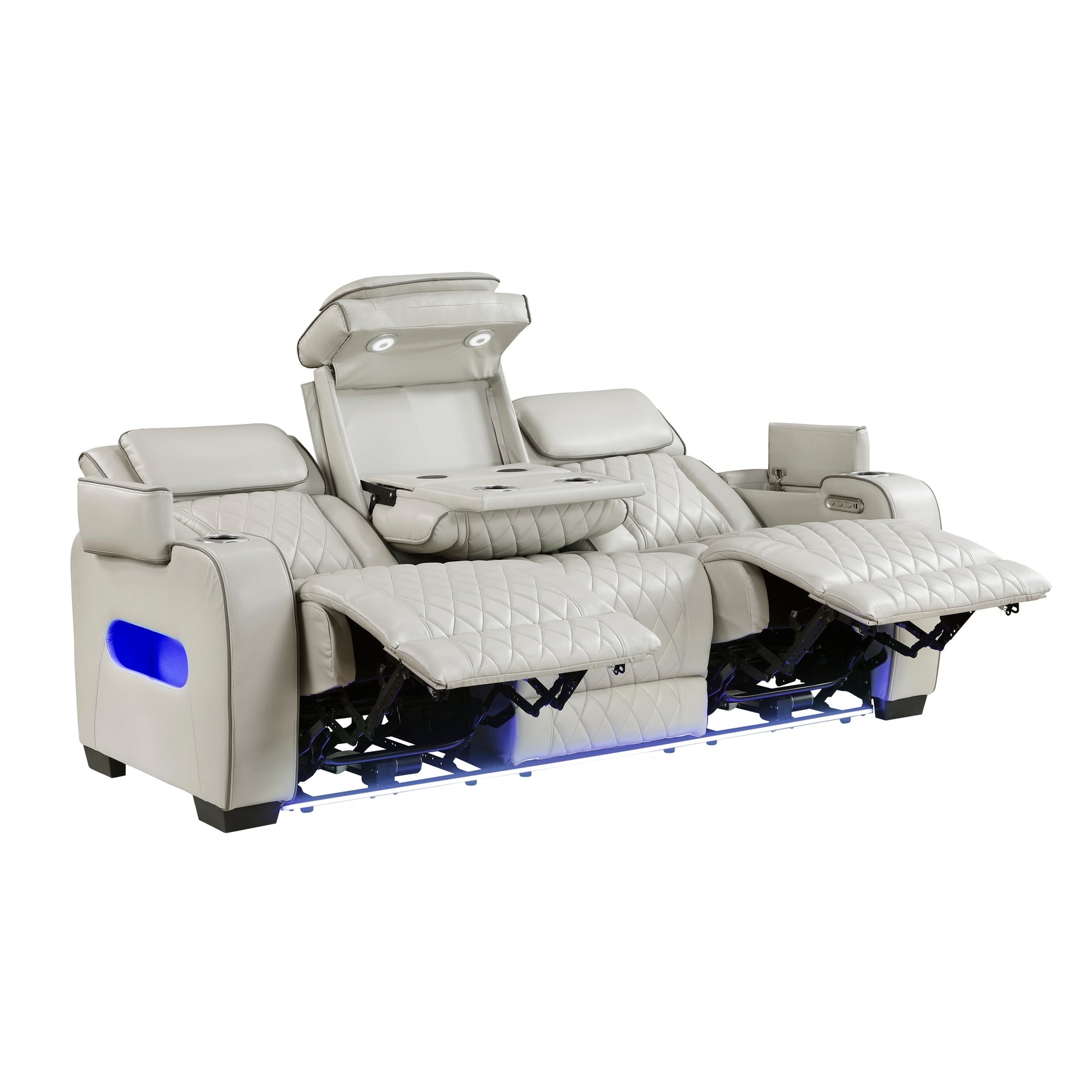 Fairway Taupe Power Double Reclining Sofa - Ornate Home