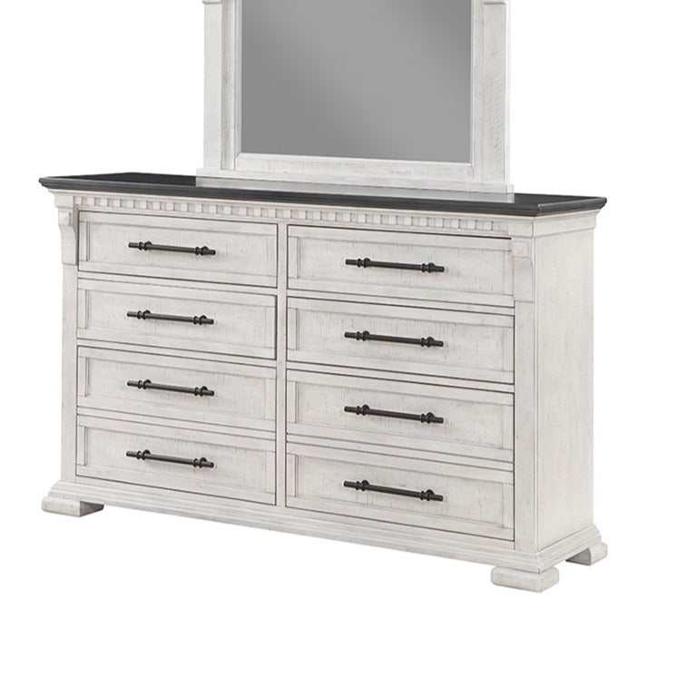 Faith Antique White Dresser - Ornate Home