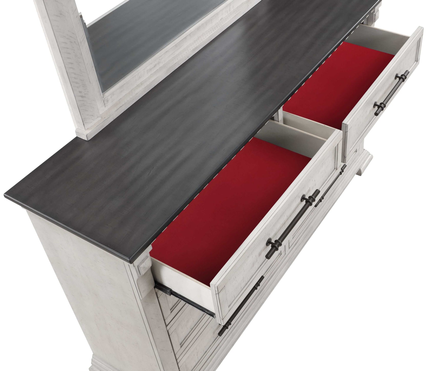 Faith Antique White Queen Bedroom Set / 4pc - Ornate Home