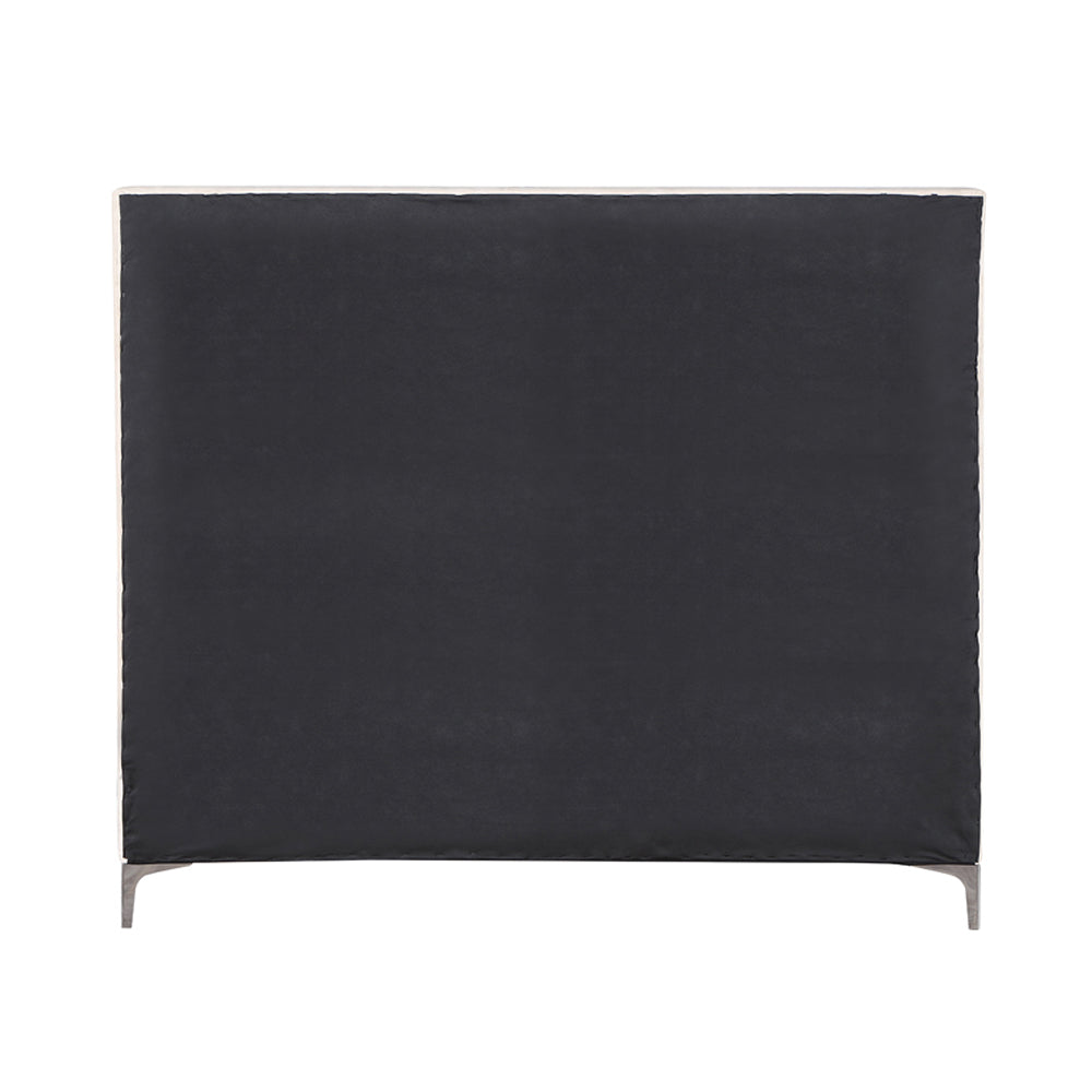 Faiz Beige Velvet Bed - Ornate Home