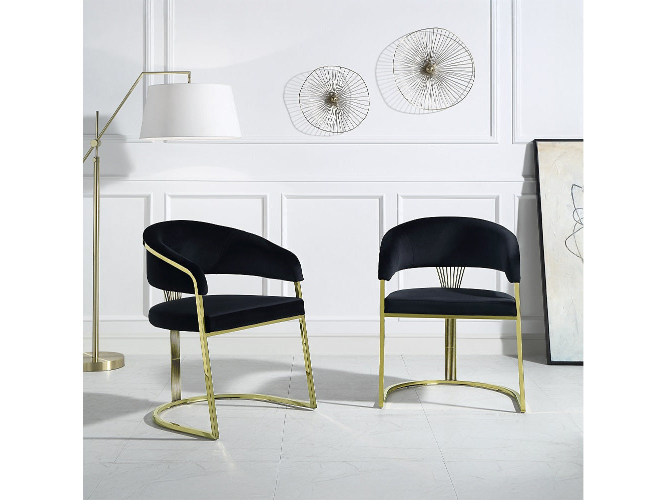 Fallon Black Side Chair - Ornate Home