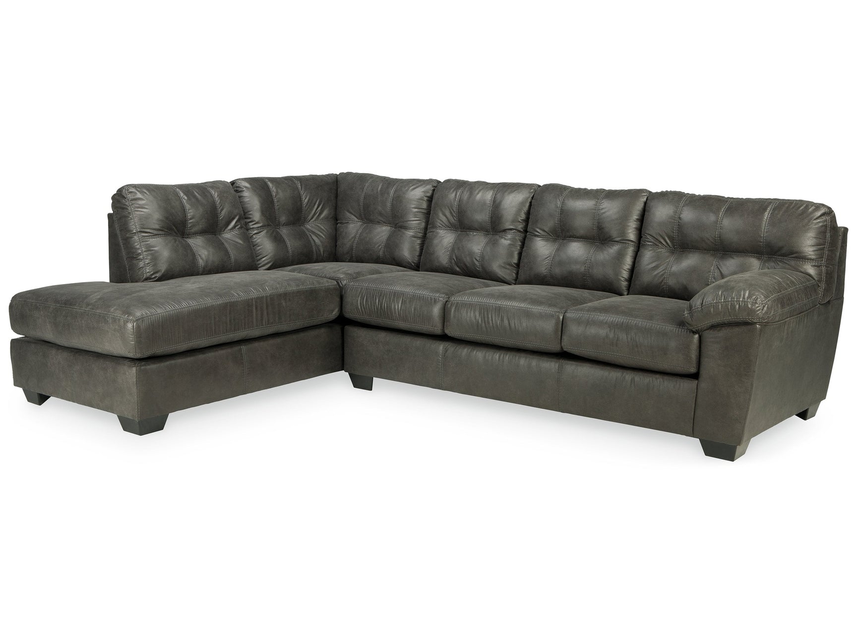 Fallston Slate 2-Piece Sectional with Chaise - Ornate Home
