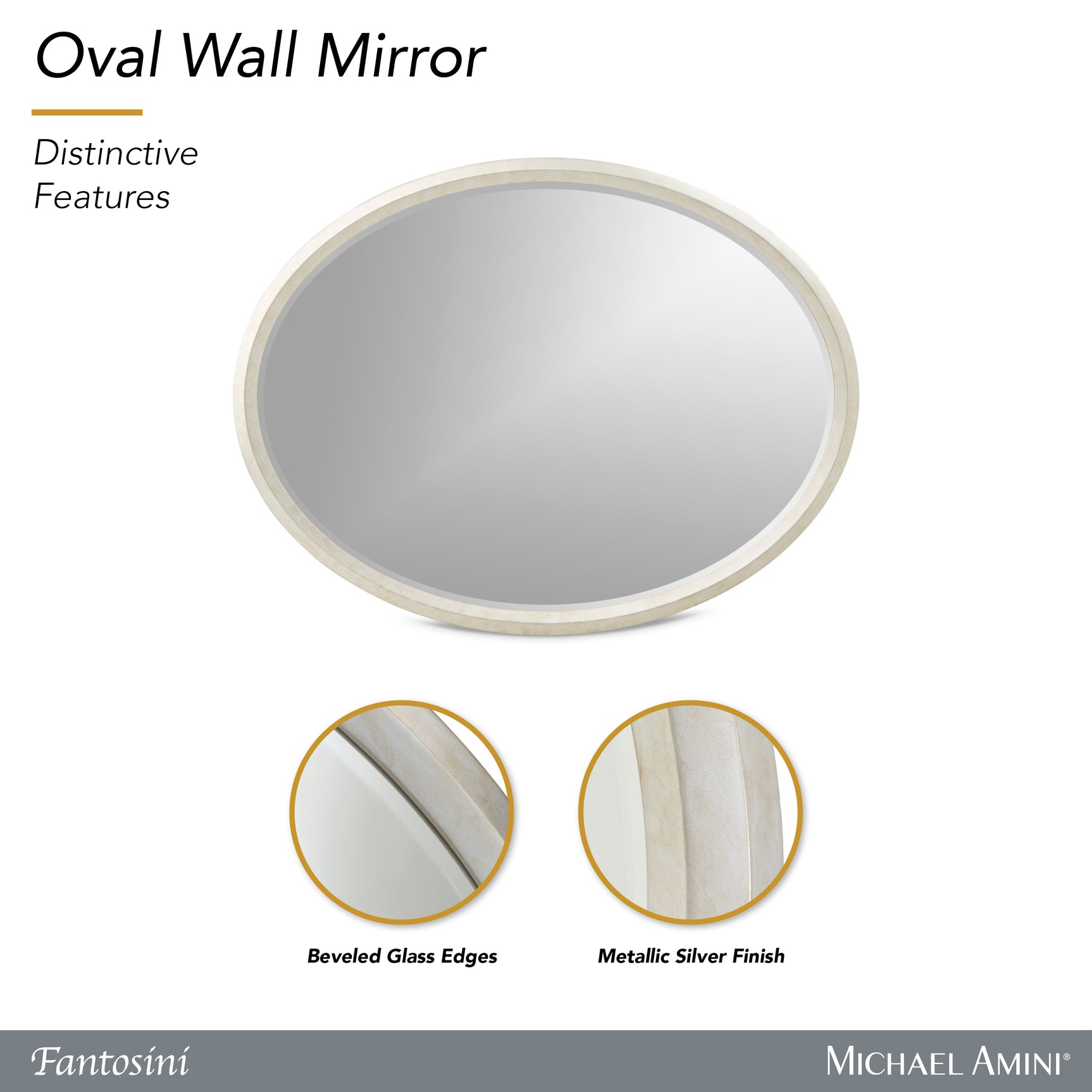 Fantosini Silver Wall Mirror - Ornate Home
