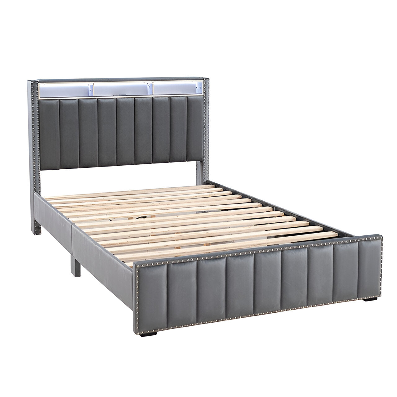 Farese Dark Gray Queen Bed - Ornate Home