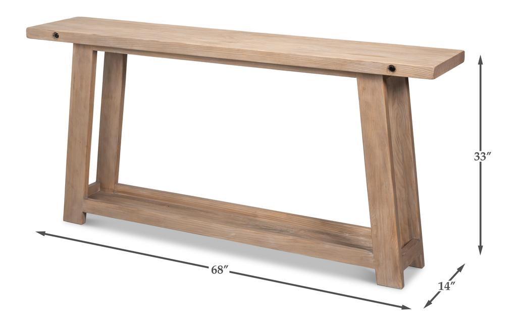 Farmhouse Natural Console Table - Ornate Home