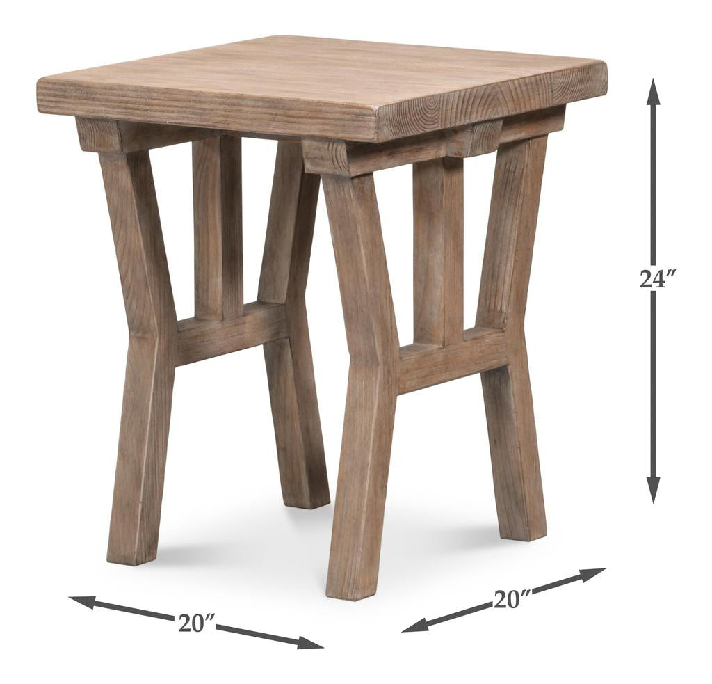 Farmhouse Natural Side Table - Ornate Home