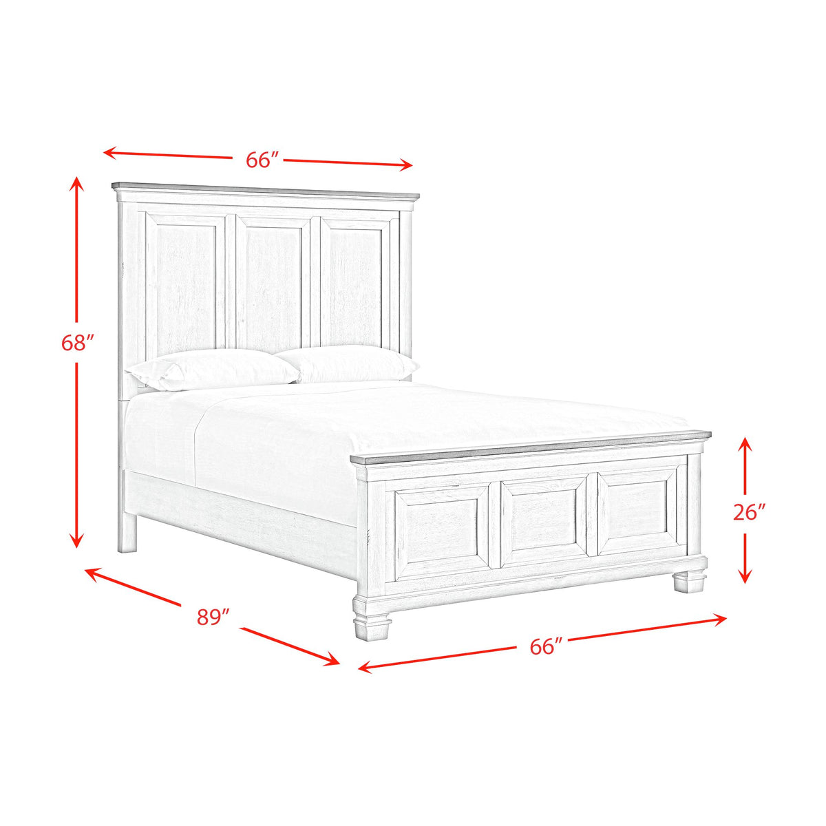 Farmington Medium Brown/Washed Stone 5-Piece Queen Panel Bedroom Set - Ornate Home
