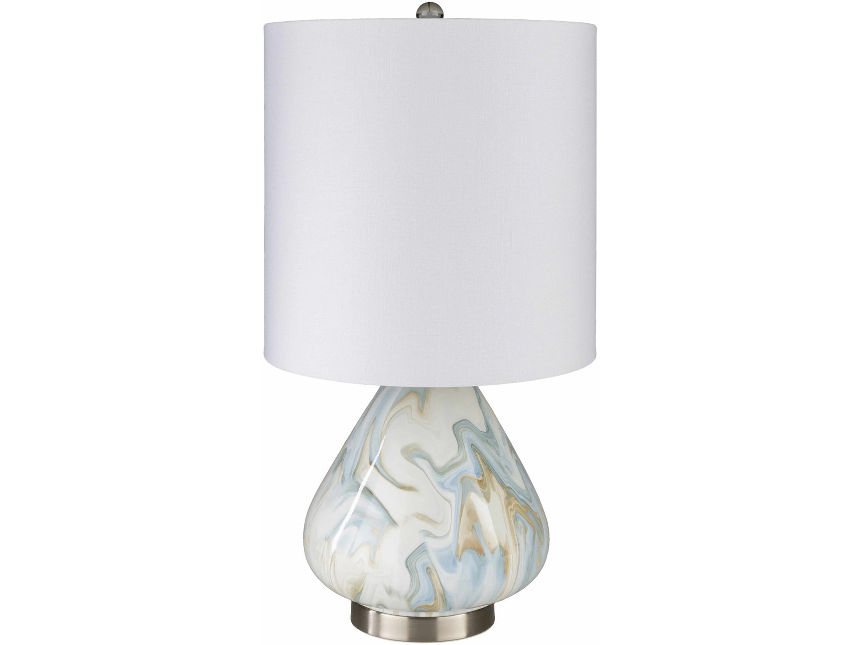 Farnborough Marble Ceramic Table Lamp - Ornate Home