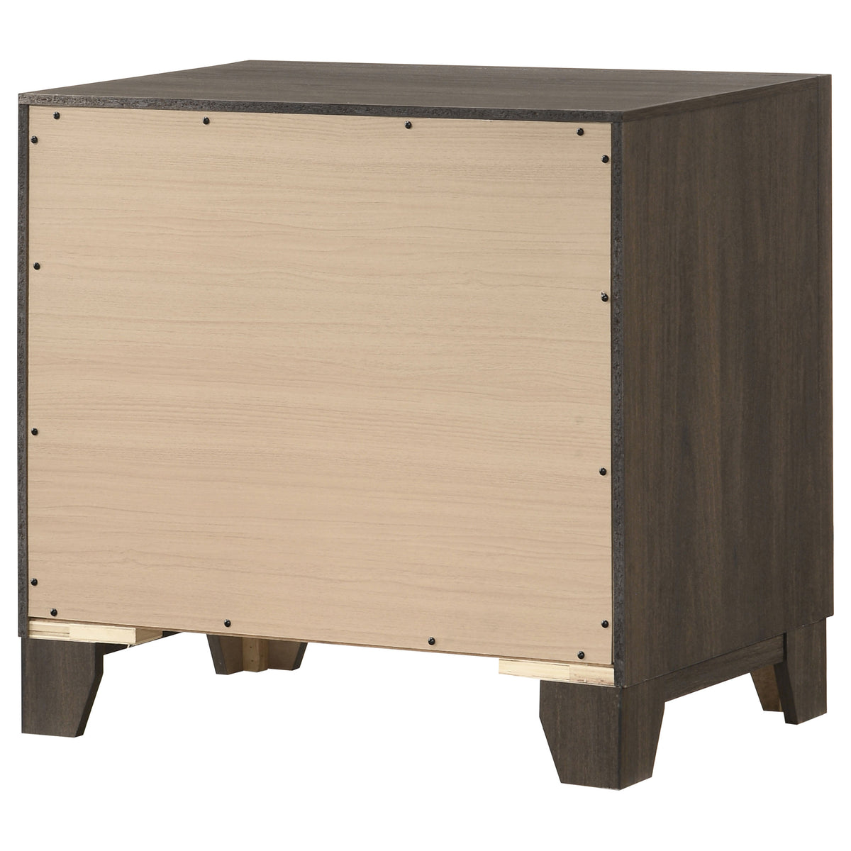 Farre Dark Brown 2-drawer Nightstand Bedside Table - Ornate Home