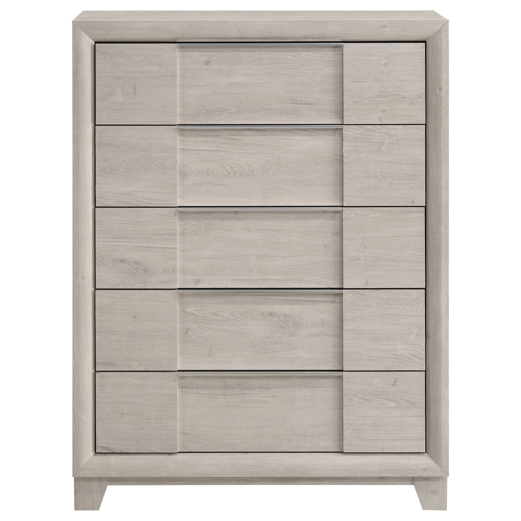 Farre Washed Grey 5-drawer Chest Of Drawers - Ornate Home