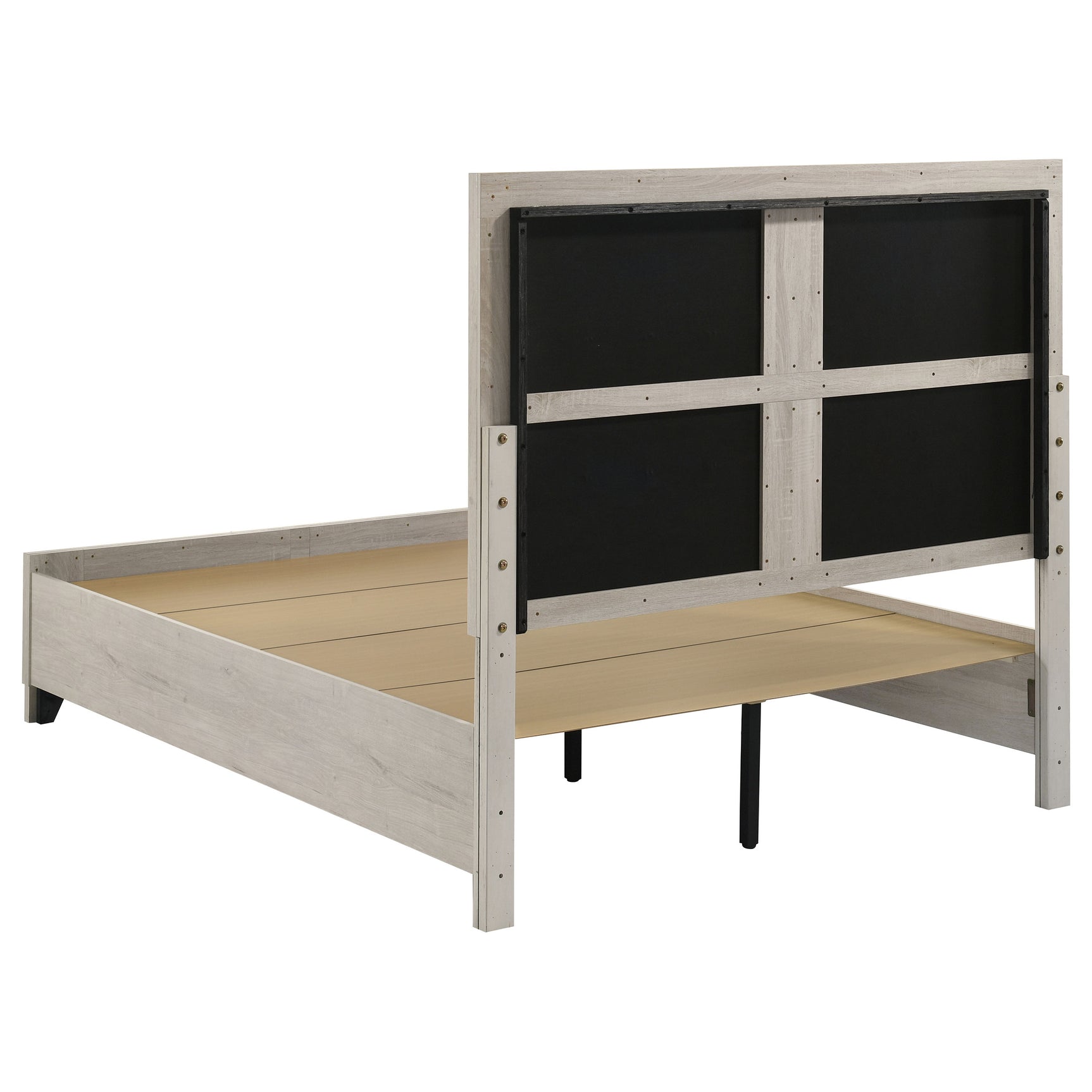 Farre Washed Grey Queen Upholstered Storage Platform Bed - Ornate Home