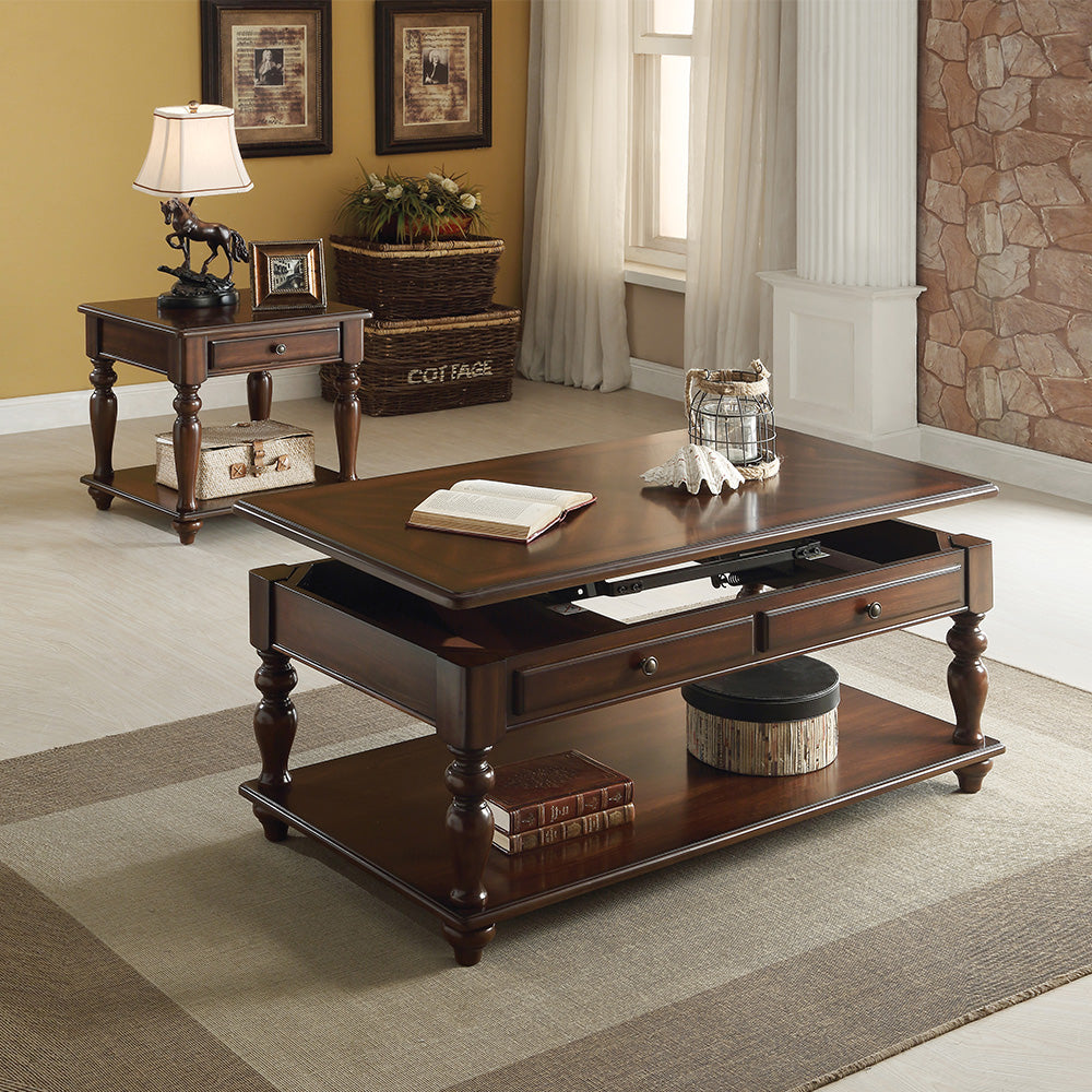 Farrel End Table in Walnut 82746 - Ornate Home