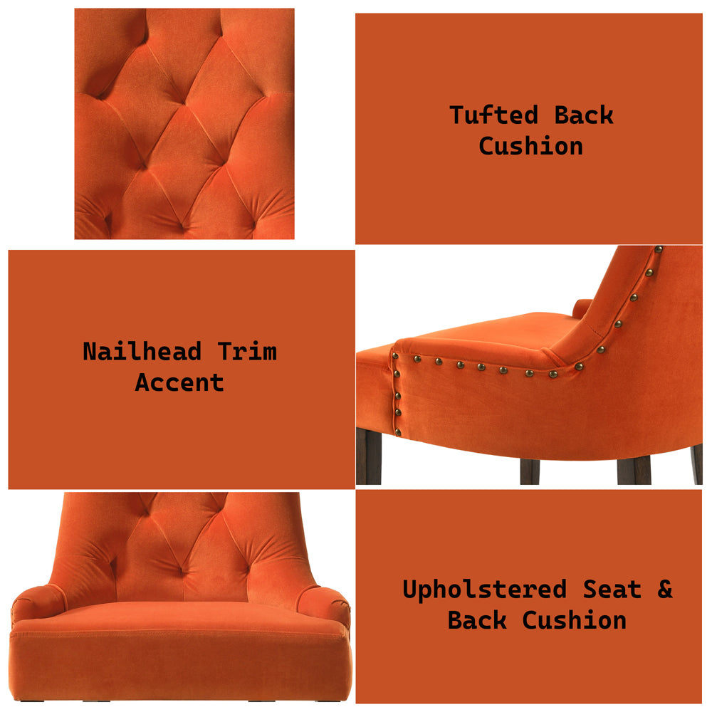 Farren Orange Side Chair (Set of 2) - Ornate Home