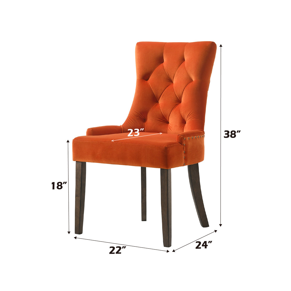 Farren Orange Side Chair (Set of 2) - Ornate Home