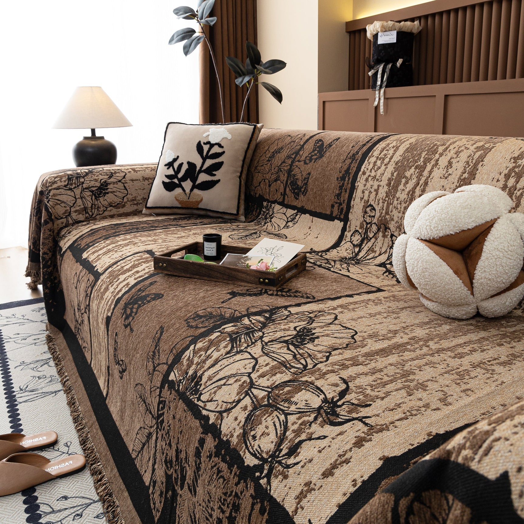 Fashion Couch Cover Blanket Bohemian Sectional Sofa Protector Furniture Covers for Sofas - Ornate Home