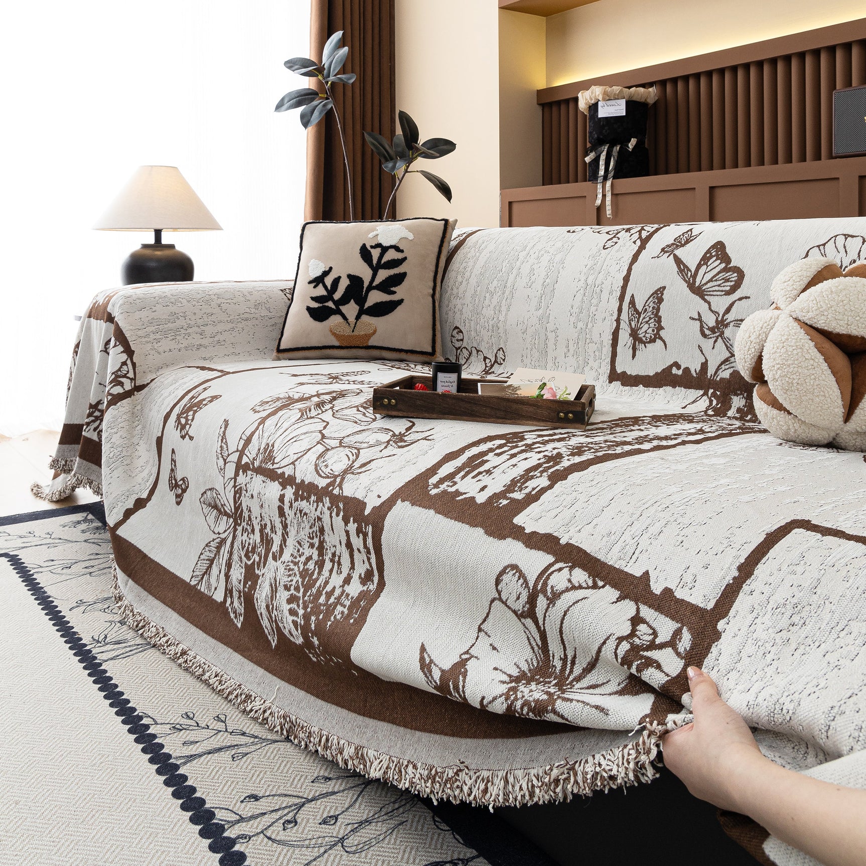 Fashion Couch Cover Blanket Bohemian Sectional Sofa Protector Furniture Covers for Sofas - Ornate Home