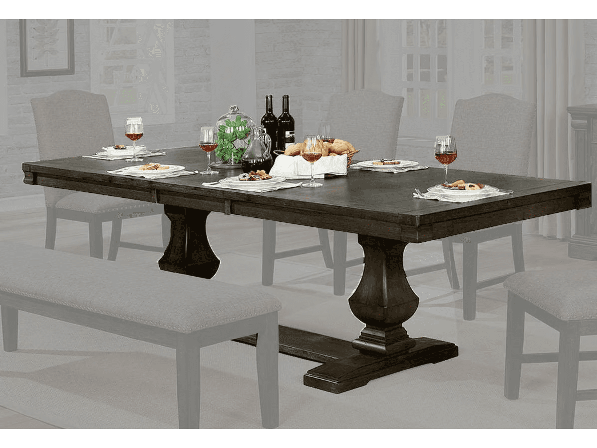 Faulk Espresso & Warm Gray Dining Table - Ornate Home
