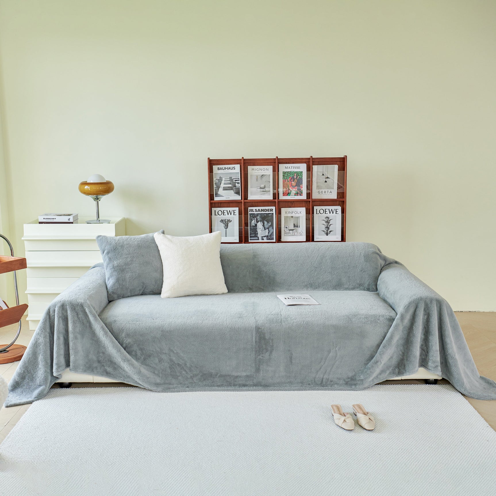 Faux Fur Smooth Plush Comfy Couch Covers, Soft Thicked Durable Blankets and Throws for Sofas - Ornate Home