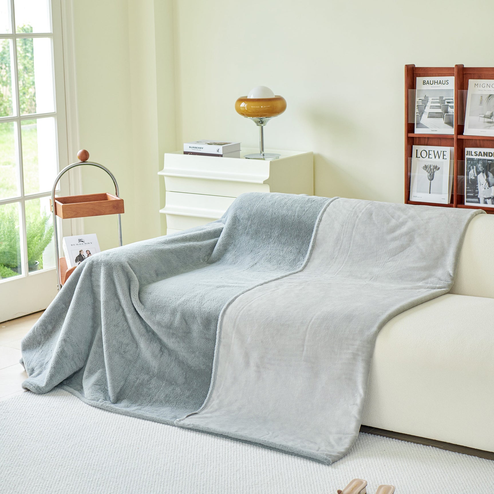 Faux Fur Smooth Plush Comfy Couch Covers, Soft Thicked Durable Blankets and Throws for Sofas - Ornate Home