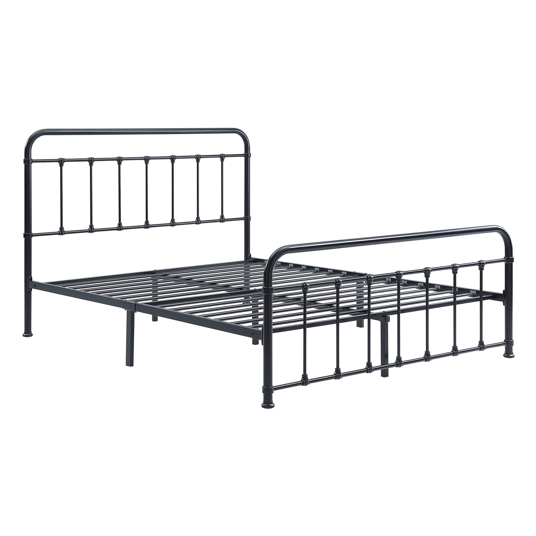 Fawn Black Queen Platform Bed - Ornate Home