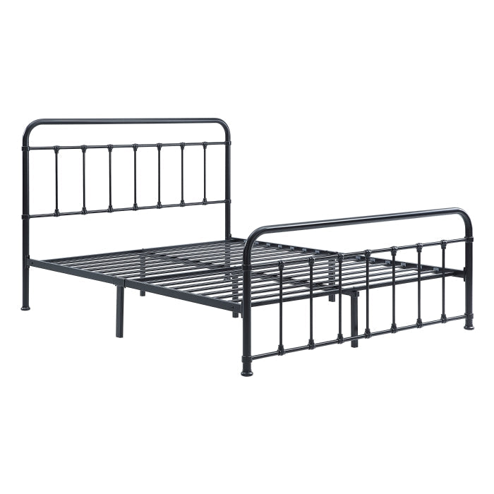 Fawn Black Queen Platform Bed - Ornate Home