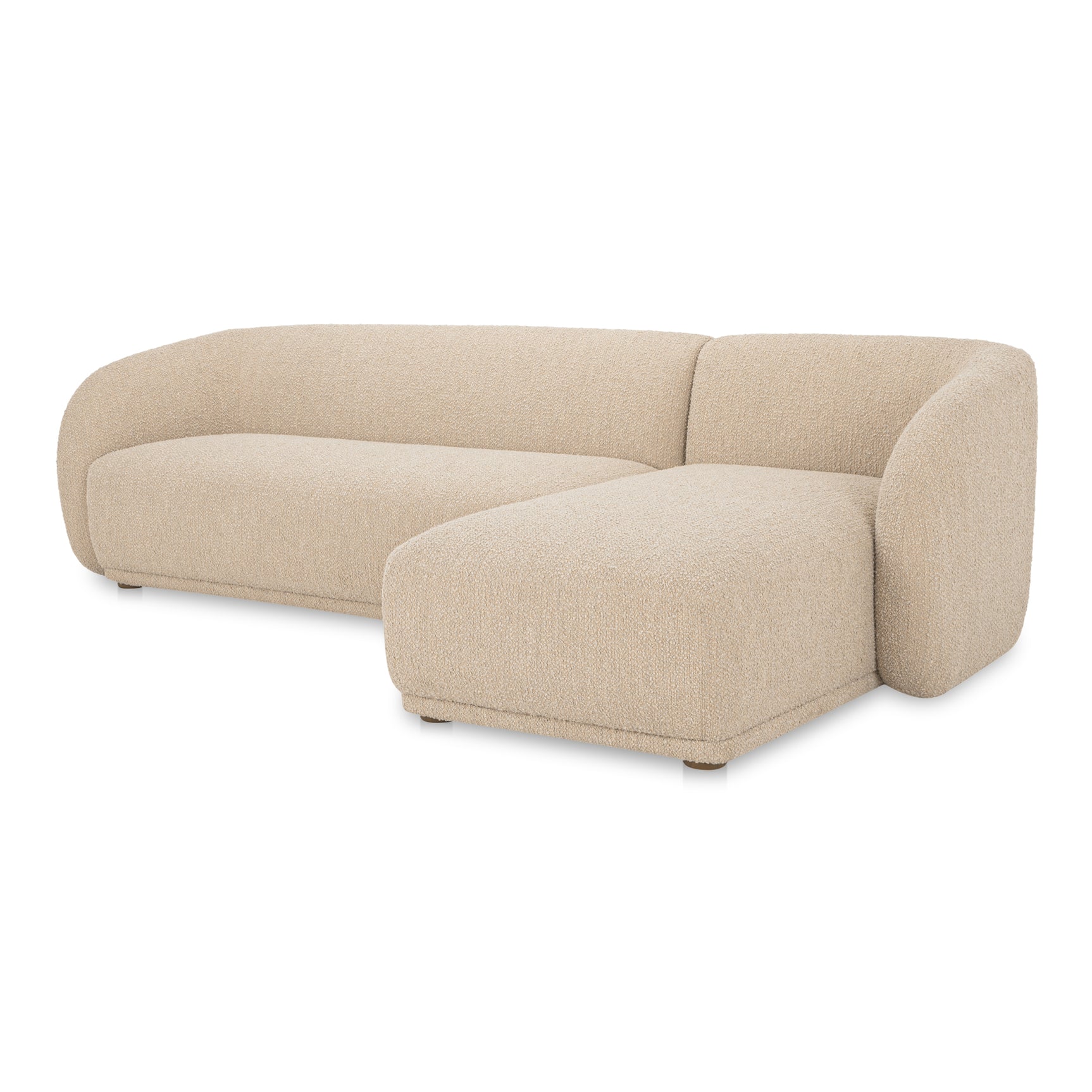 Faye Beige Boucle Right Sectional - Ornate Home