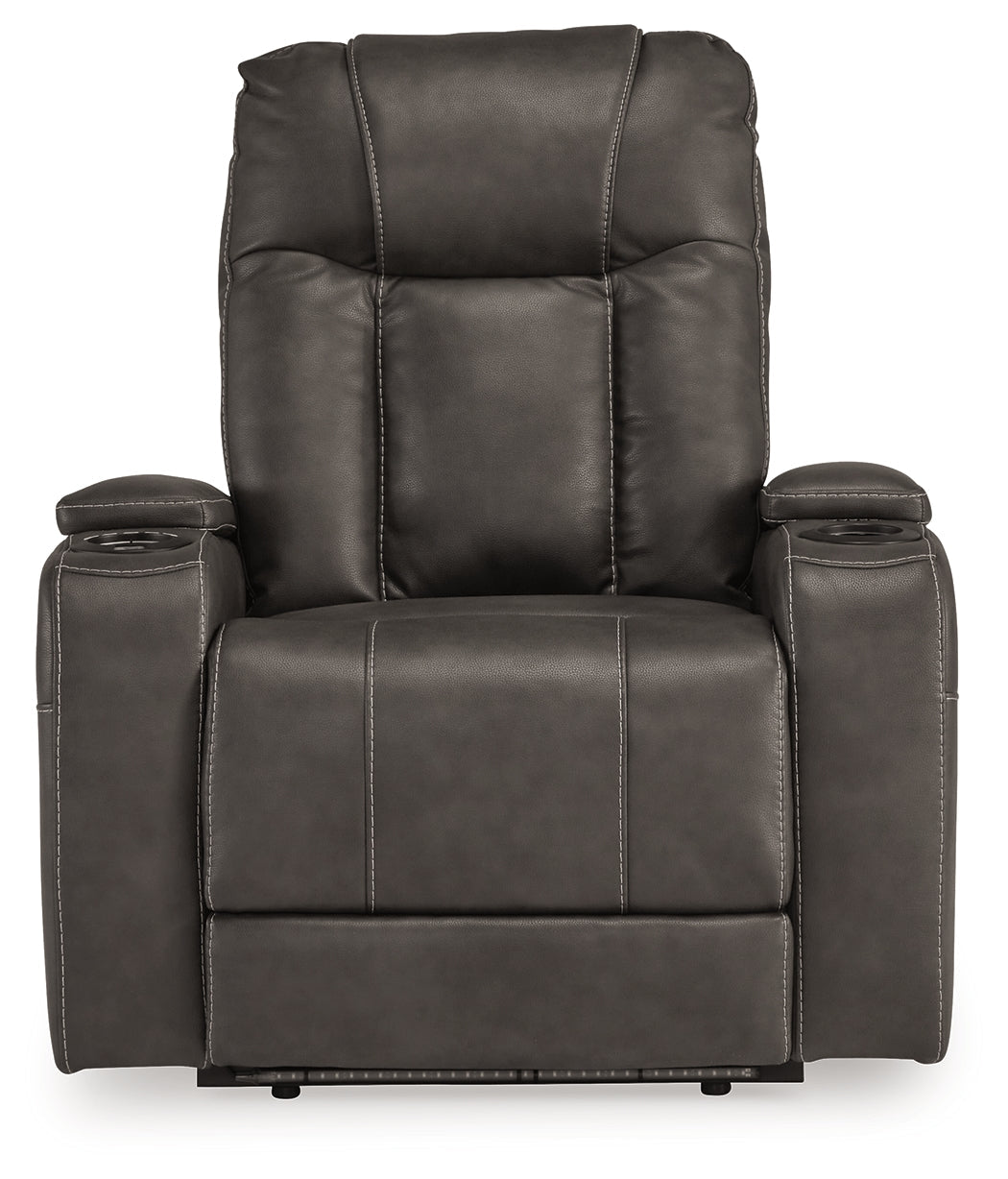 Feazada Gray Power Recliner - Ornate Home